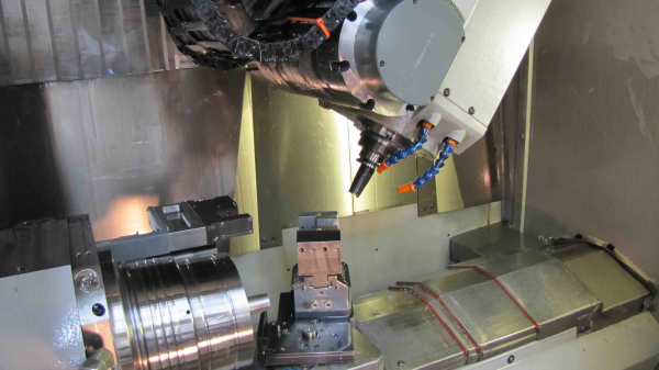 5 Axis CNC Machine Inside View